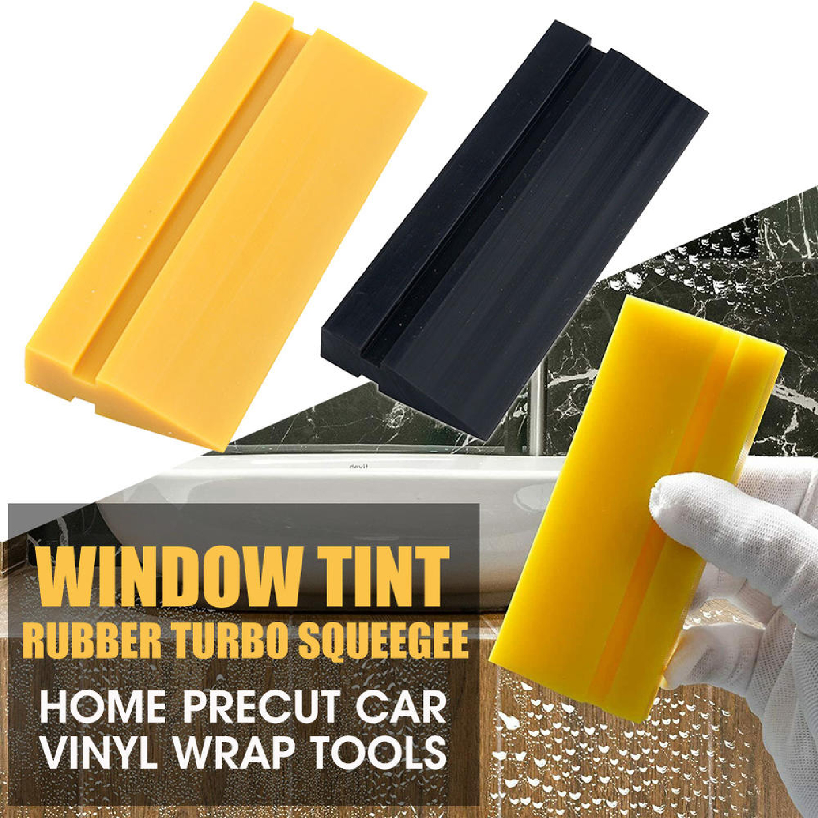 Fairnull Squeegee Blade Non-scratching Anti-slip TPU Window Tint Turbo Squeegee for Home